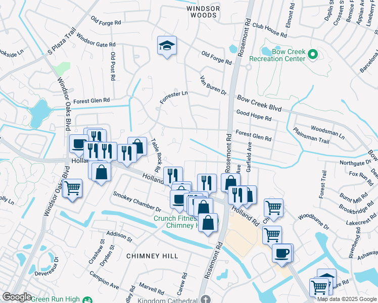map of restaurants, bars, coffee shops, grocery stores, and more near 3712 Arthur Avenue in Virginia Beach