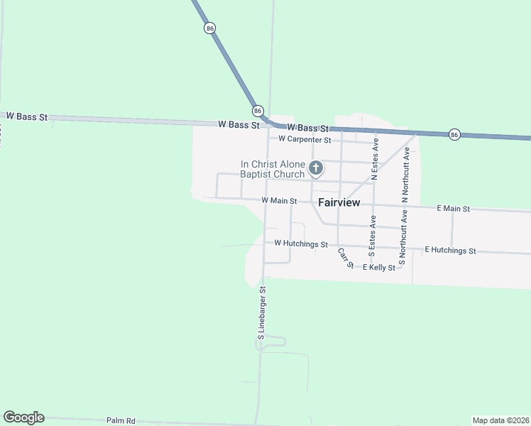 map of restaurants, bars, coffee shops, grocery stores, and more near South Linebarger Street in Fairview