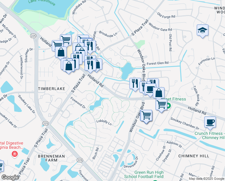 map of restaurants, bars, coffee shops, grocery stores, and more near 4107 Benjamin Harrison Drive in Virginia Beach