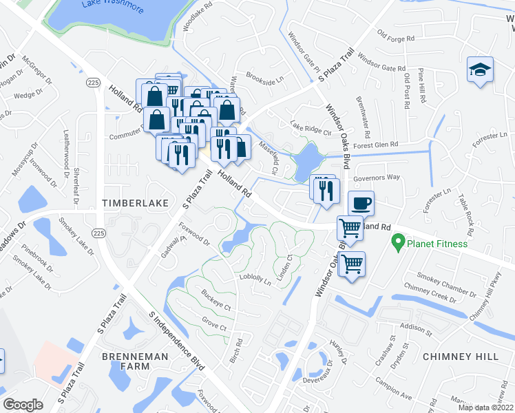 map of restaurants, bars, coffee shops, grocery stores, and more near 702 Waters Drive in Virginia Beach