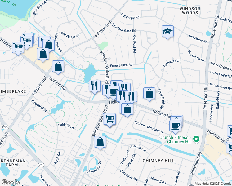 map of restaurants, bars, coffee shops, grocery stores, and more near 3889 Counselor Lane in Virginia Beach