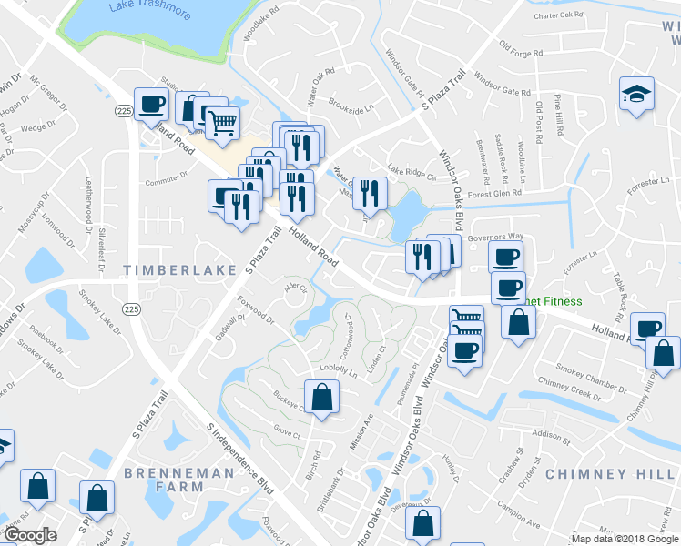 map of restaurants, bars, coffee shops, grocery stores, and more near 662 Waters Drive in Virginia Beach