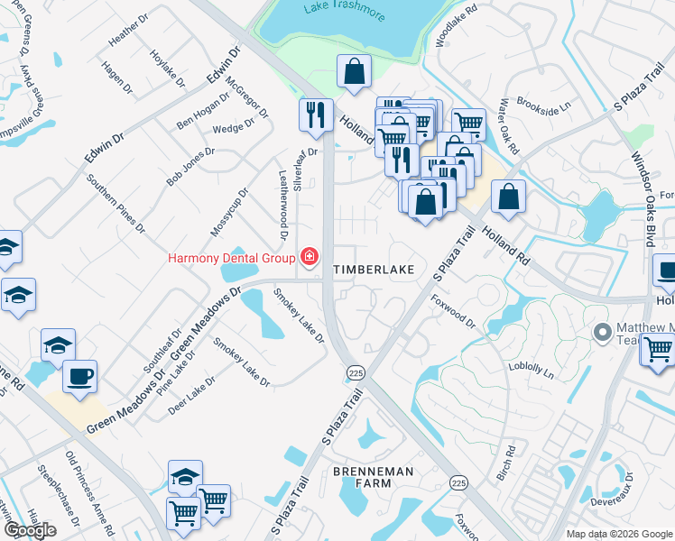 map of restaurants, bars, coffee shops, grocery stores, and more near 1492 South Independence Boulevard in Virginia Beach