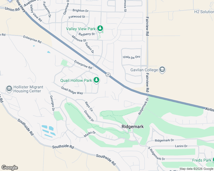 map of restaurants, bars, coffee shops, grocery stores, and more near 3420 Airline Highway in Hollister