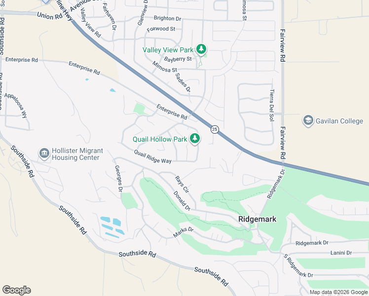 map of restaurants, bars, coffee shops, grocery stores, and more near 941 Stone Bridge Trail in Hollister