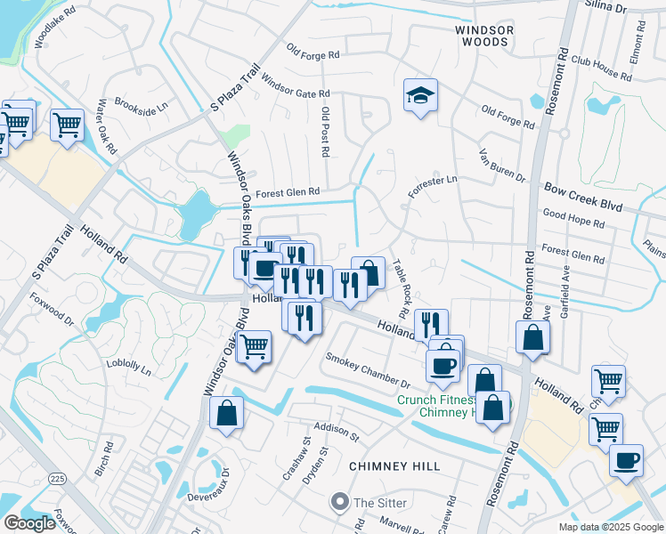 map of restaurants, bars, coffee shops, grocery stores, and more near 3753 Kingsmill Walk in Virginia Beach