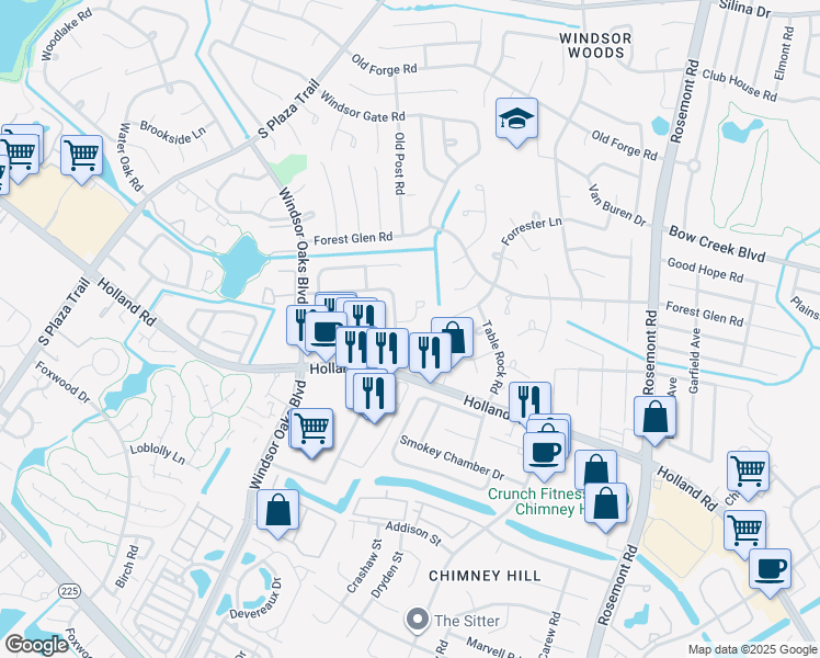 map of restaurants, bars, coffee shops, grocery stores, and more near 3753 Kingsmill Walk in Virginia Beach