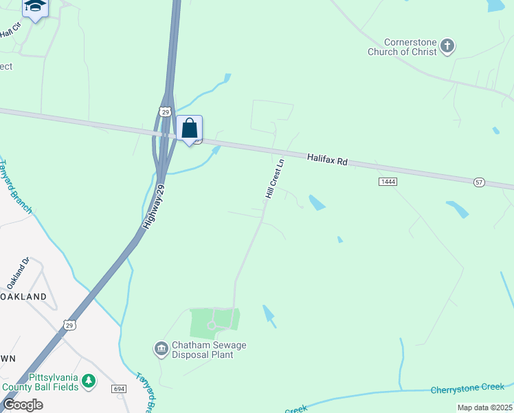 map of restaurants, bars, coffee shops, grocery stores, and more near 320 Hill Crest Lane in Chatham
