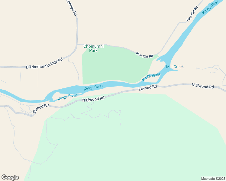 map of restaurants, bars, coffee shops, grocery stores, and more near 26210 Elwood Road in Sanger