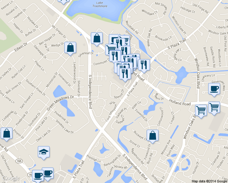 map of restaurants, bars, coffee shops, grocery stores, and more near 703 Jared Ct in Virginia Beach
