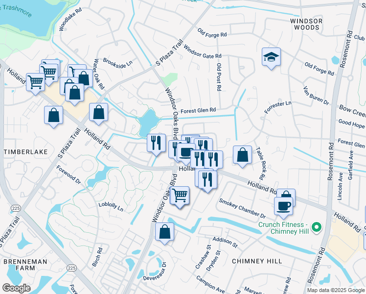 map of restaurants, bars, coffee shops, grocery stores, and more near 3880 Counselor Lane in Virginia Beach