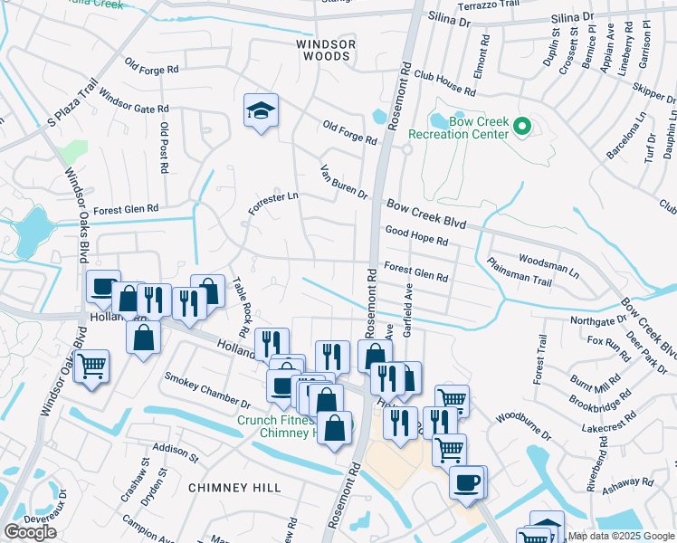 map of restaurants, bars, coffee shops, grocery stores, and more near 674 Forest Glen Court in Virginia Beach