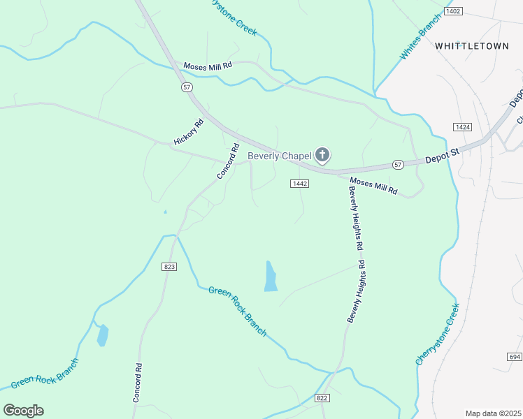 map of restaurants, bars, coffee shops, grocery stores, and more near 289 Green Rock Branch Road in Chatham