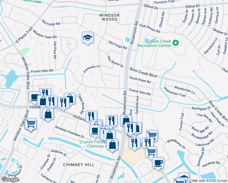 map of restaurants, bars, coffee shops, grocery stores, and more near 674 Forest Glen Court in Virginia Beach