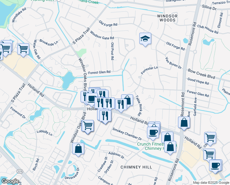 map of restaurants, bars, coffee shops, grocery stores, and more near 3753 Kingsmill Walk in Virginia Beach