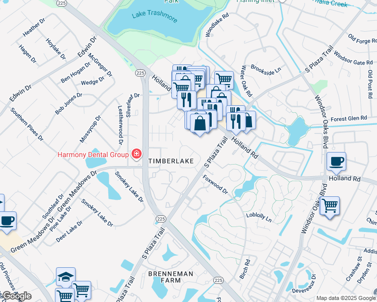 map of restaurants, bars, coffee shops, grocery stores, and more near 824 Spence Cir in Virginia Beach