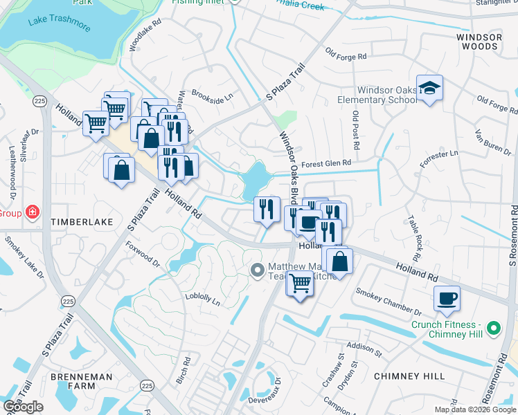 map of restaurants, bars, coffee shops, grocery stores, and more near 4018 Richard Lee Court in Virginia Beach
