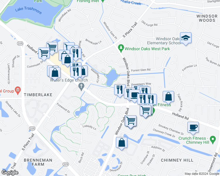 map of restaurants, bars, coffee shops, grocery stores, and more near 4068 Thomas Jefferson Drive in Virginia Beach