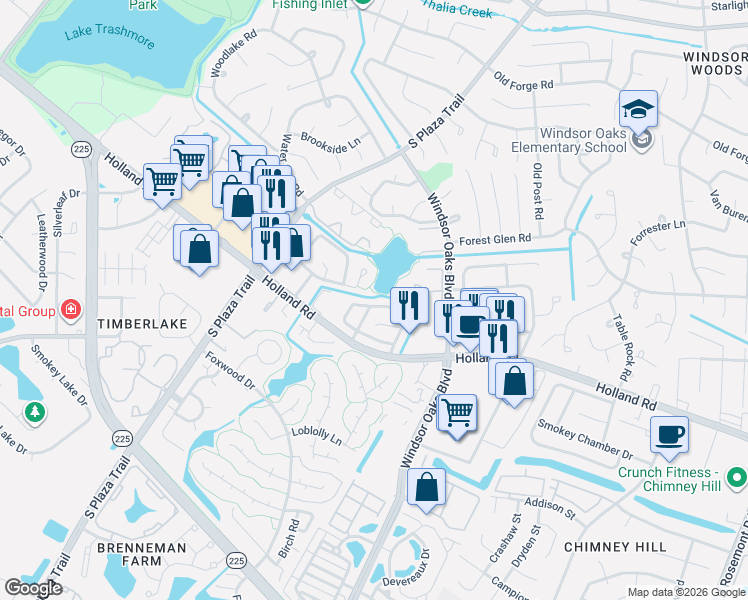 map of restaurants, bars, coffee shops, grocery stores, and more near 4018 Richard Lee Court in Virginia Beach
