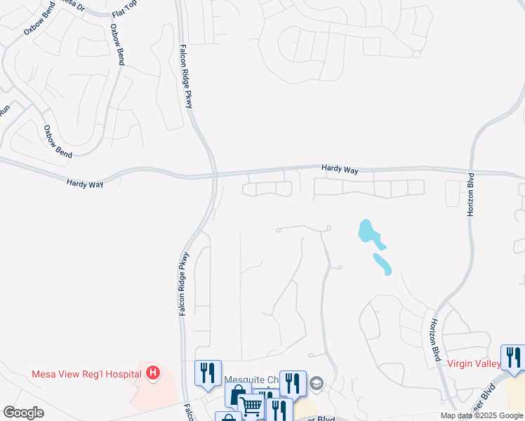 map of restaurants, bars, coffee shops, grocery stores, and more near 1201 Falcon Ridge Parkway in Mesquite