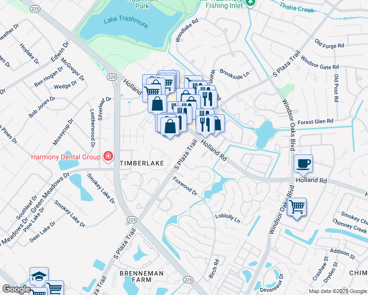 map of restaurants, bars, coffee shops, grocery stores, and more near in Virginia Beach