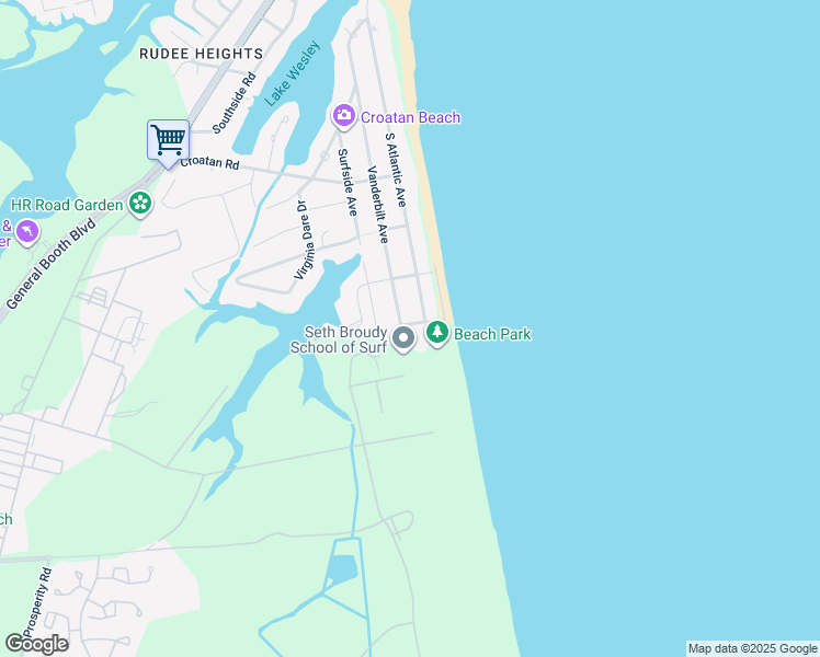 map of restaurants, bars, coffee shops, grocery stores, and more near 205 Lockheed Avenue in Virginia Beach