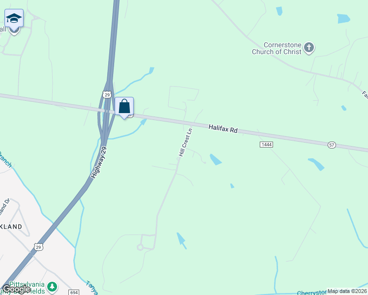 map of restaurants, bars, coffee shops, grocery stores, and more near 180 Hill Crest Lane in Chatham