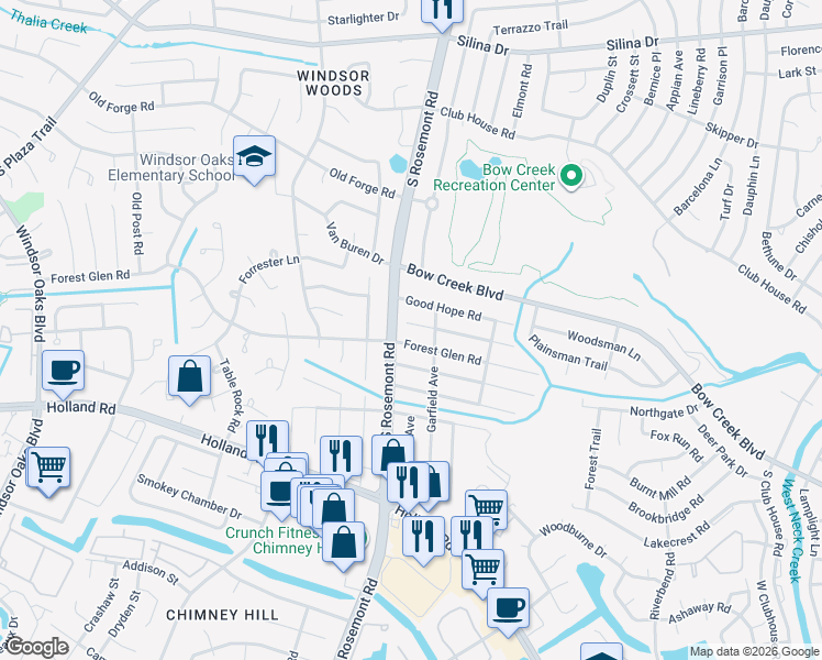 map of restaurants, bars, coffee shops, grocery stores, and more near 3552 Faraday Lane in Virginia Beach