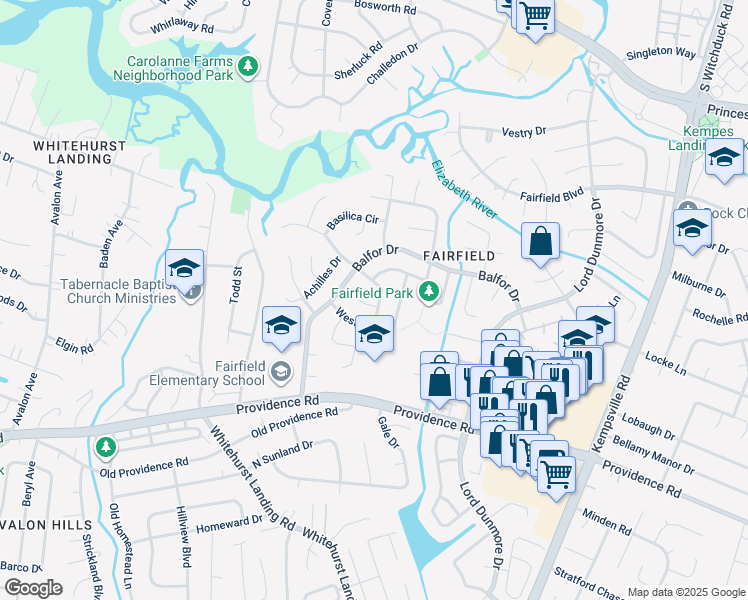 map of restaurants, bars, coffee shops, grocery stores, and more near 713 Reasor Drive in Virginia Beach