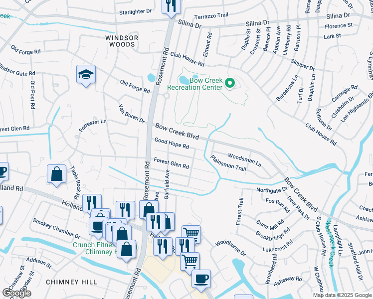 map of restaurants, bars, coffee shops, grocery stores, and more near 3525 Good Hope Road in Virginia Beach