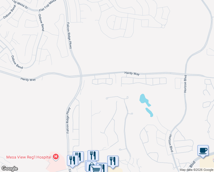 map of restaurants, bars, coffee shops, grocery stores, and more near 1116 Daybreak Lane in Mesquite