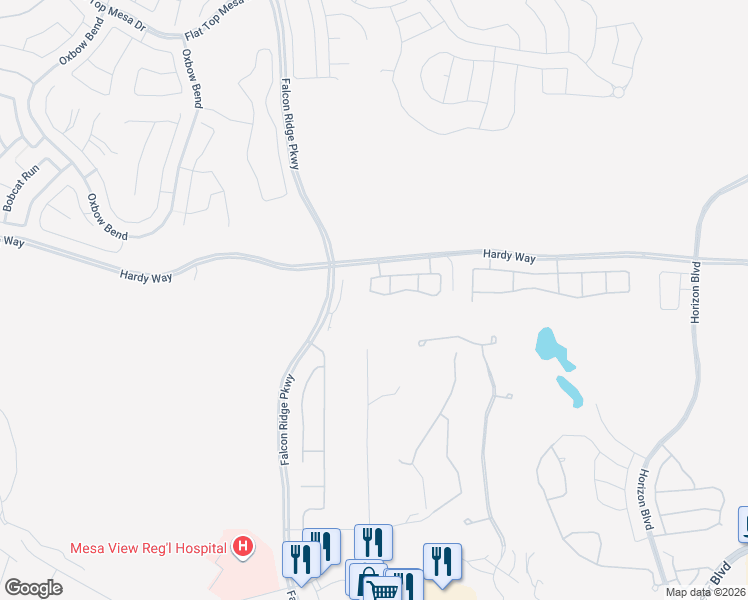 map of restaurants, bars, coffee shops, grocery stores, and more near 1164 Daybreak Lane in Mesquite