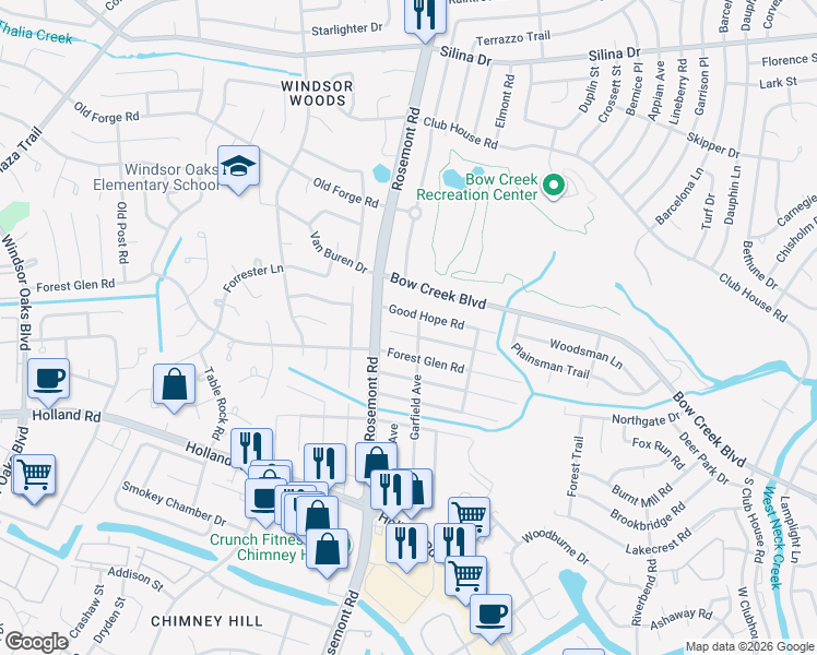map of restaurants, bars, coffee shops, grocery stores, and more near 3552 Faraday Lane in Virginia Beach