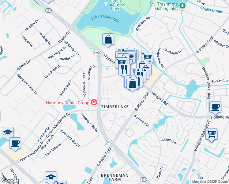 map of restaurants, bars, coffee shops, grocery stores, and more near 1405 Ramshorn Way in Virginia Beach