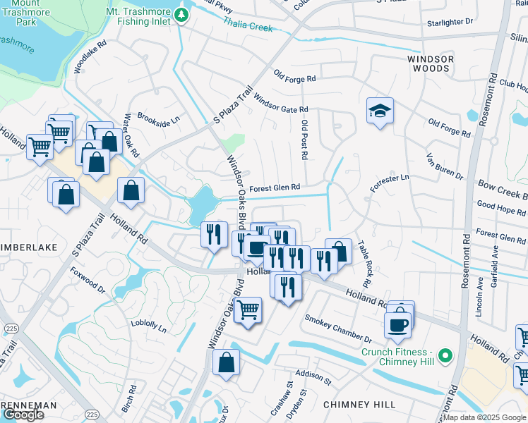 map of restaurants, bars, coffee shops, grocery stores, and more near 3881 Chancery Ln in Virginia Beach