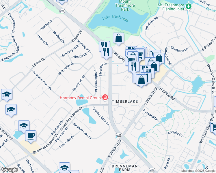 map of restaurants, bars, coffee shops, grocery stores, and more near 1423 Woodscape Lane in Virginia Beach