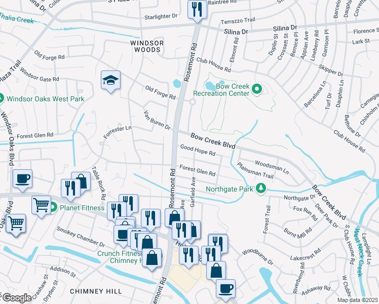 map of restaurants, bars, coffee shops, grocery stores, and more near 3557 Good Hope Road in Virginia Beach