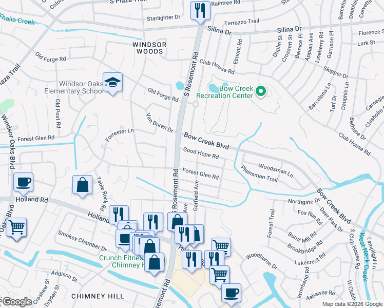 map of restaurants, bars, coffee shops, grocery stores, and more near 3552 Faraday Lane in Virginia Beach