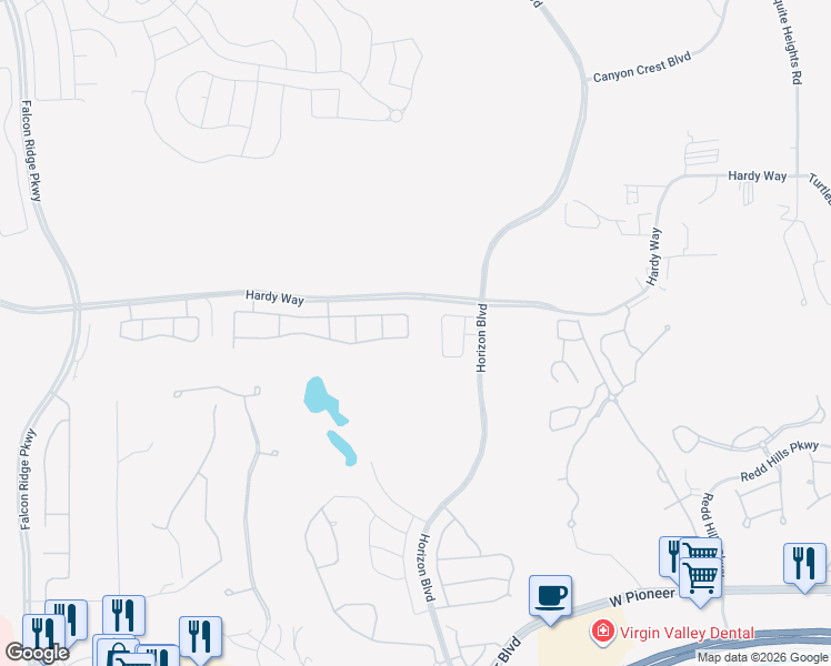 map of restaurants, bars, coffee shops, grocery stores, and more near 656 Shadow Ridge Street in Mesquite