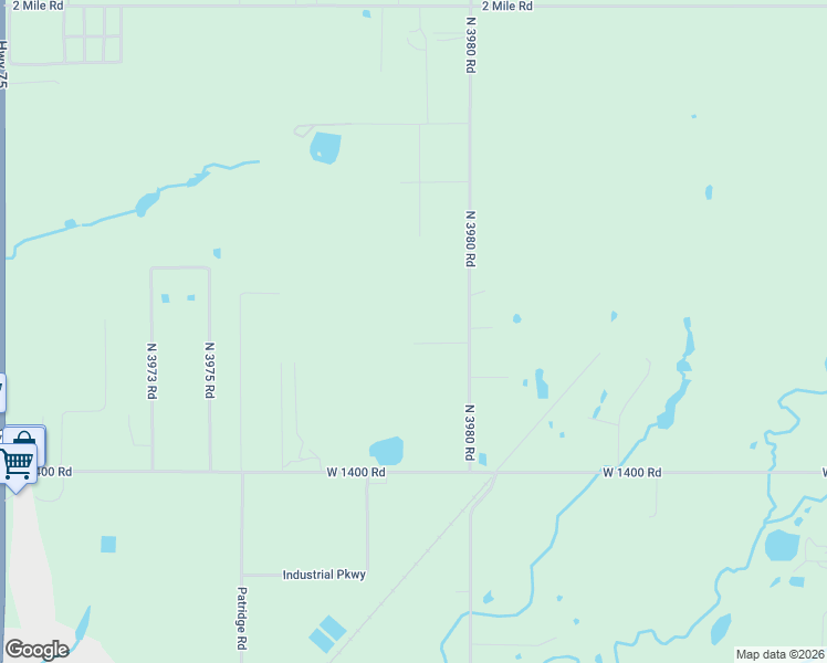 map of restaurants, bars, coffee shops, grocery stores, and more near 13699 North 3980 Road in Dewey