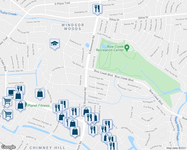 map of restaurants, bars, coffee shops, grocery stores, and more near 3552 Faraday Lane in Virginia Beach