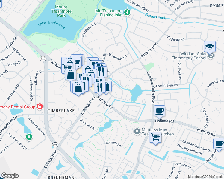 map of restaurants, bars, coffee shops, grocery stores, and more near 604 Masefield Circle in Virginia Beach