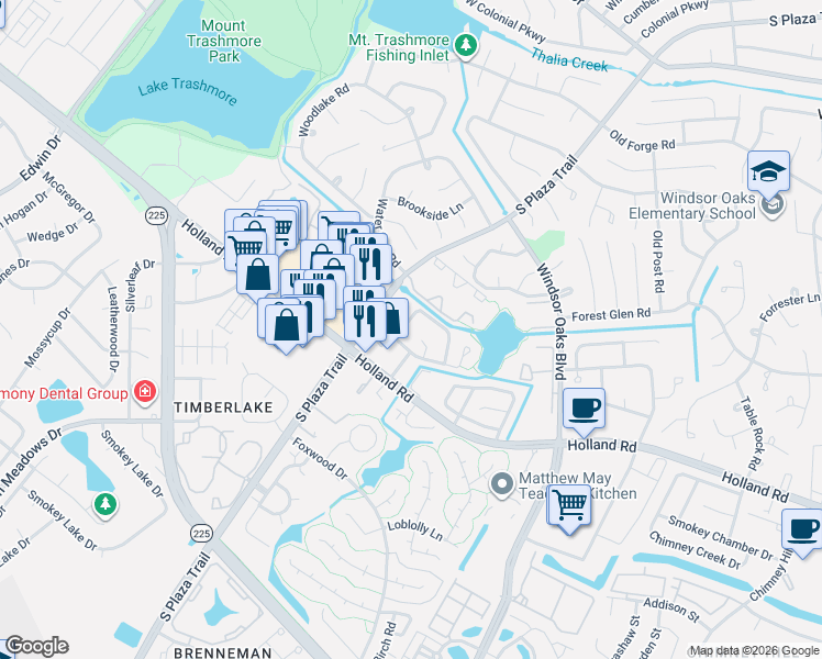 map of restaurants, bars, coffee shops, grocery stores, and more near 604 Masefield Circle in Virginia Beach