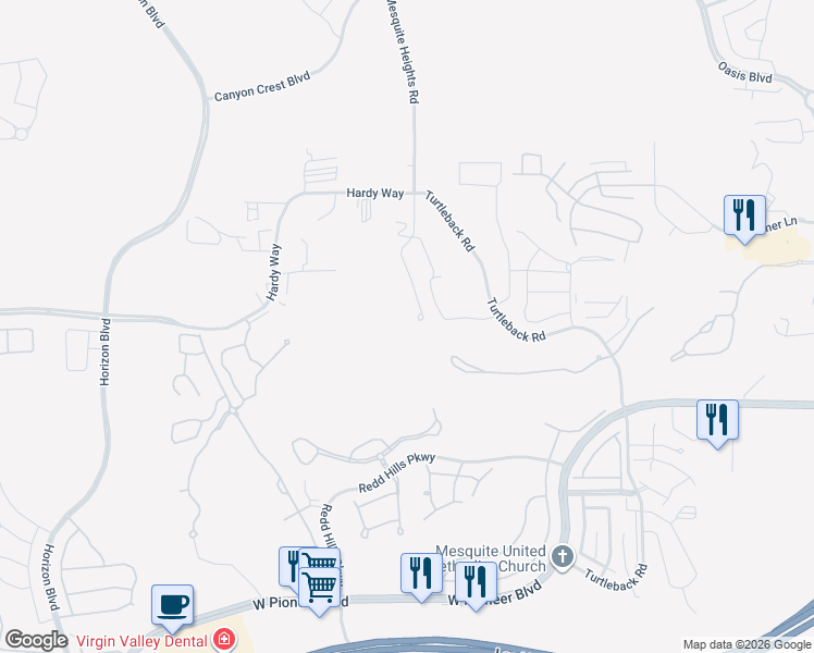 map of restaurants, bars, coffee shops, grocery stores, and more near 701 Cinco Court in Mesquite