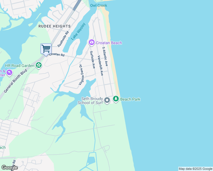 map of restaurants, bars, coffee shops, grocery stores, and more near 800 Vanderbilt Avenue in Virginia Beach