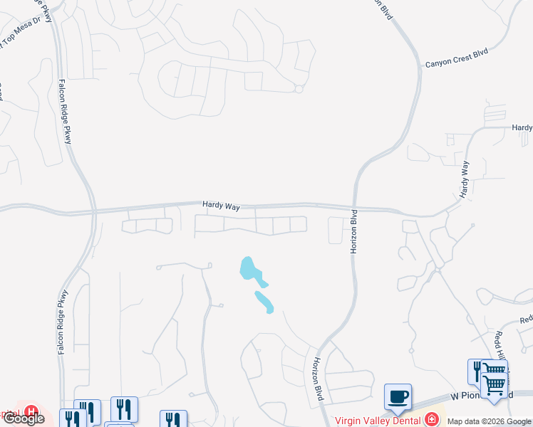 map of restaurants, bars, coffee shops, grocery stores, and more near 983 Atkins Lane in Mesquite