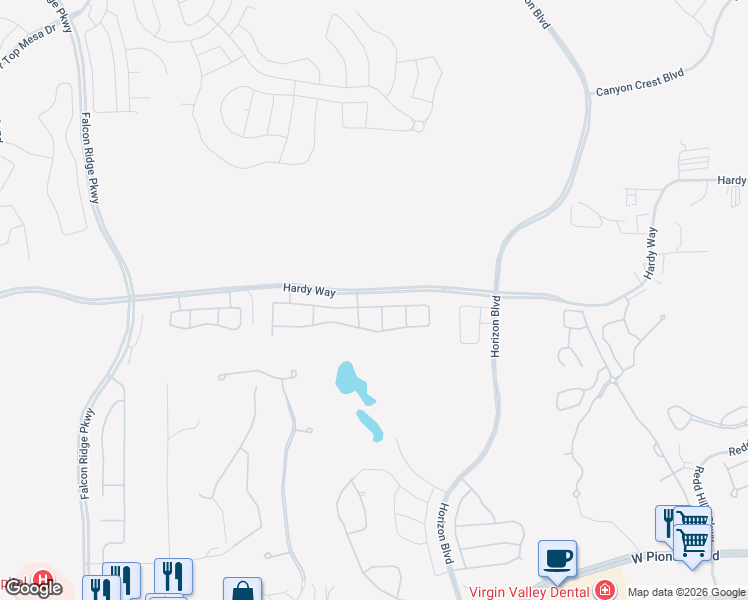 map of restaurants, bars, coffee shops, grocery stores, and more near 983 Atkins Lane in Mesquite