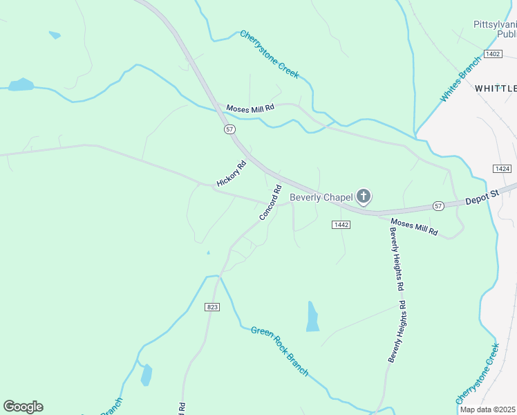 map of restaurants, bars, coffee shops, grocery stores, and more near 349 Hunts Town Road in Chatham