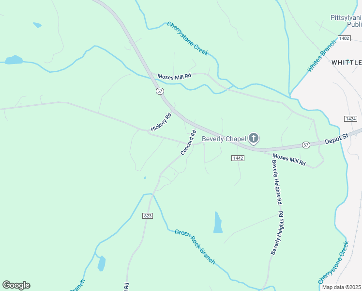 map of restaurants, bars, coffee shops, grocery stores, and more near 349 Hunts Town Road in Chatham