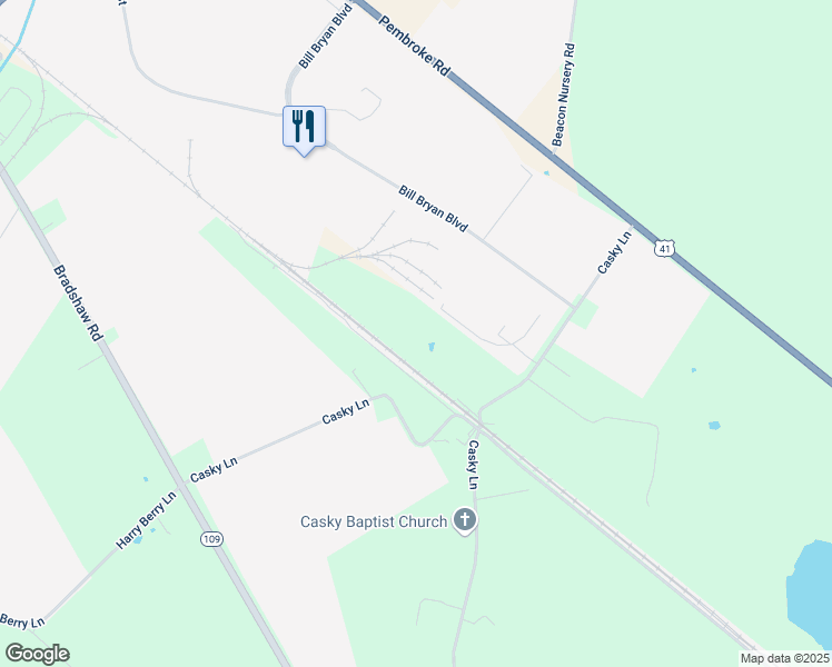 map of restaurants, bars, coffee shops, grocery stores, and more near 106 Fort Lane in Hopkinsville